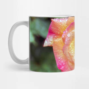 Multicolored Rose in Spring Rain Mug